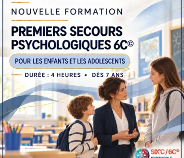 Nouvelle formation Premiers secours psychologiques 6C pour les enfants et les adolescents, durée 4 heures, dès 7 ans