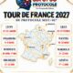Affiche du Tour de France 2027 du Protocole SIX'C / 6C : Lyon, Lille, Strasbourg, Nantes, Bordeaux, Marseille, Bruxelles, Genève
